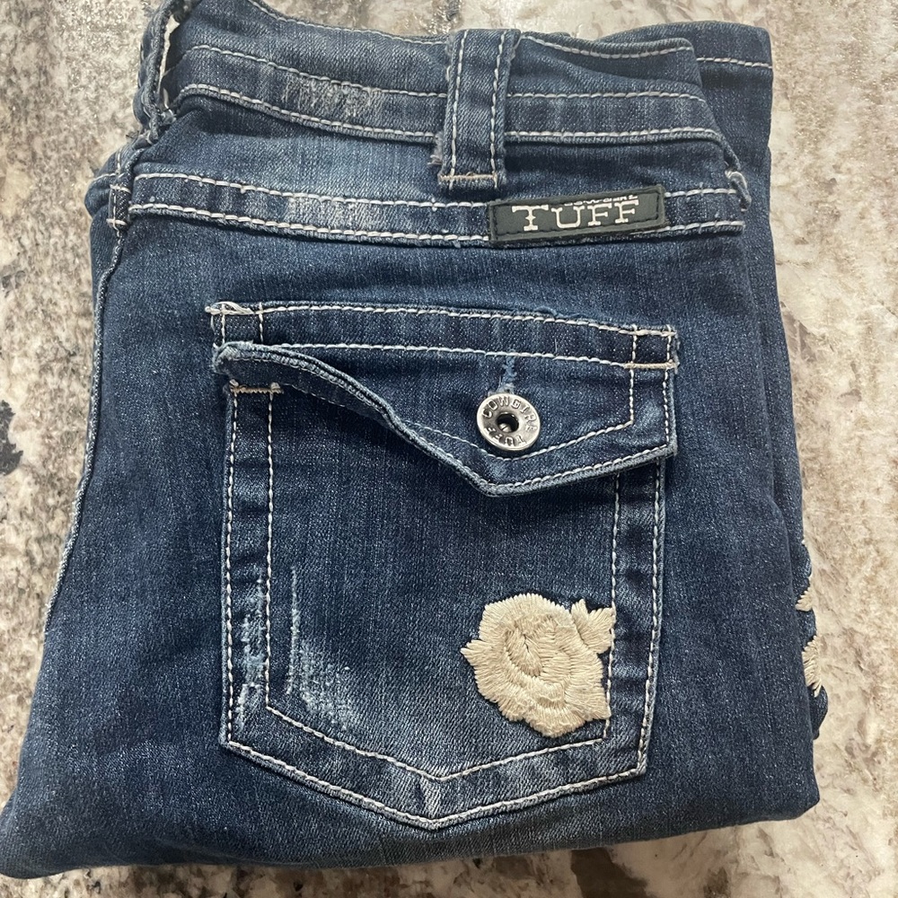 Bootcut Cowgirl Tuff with cute accents and rips.